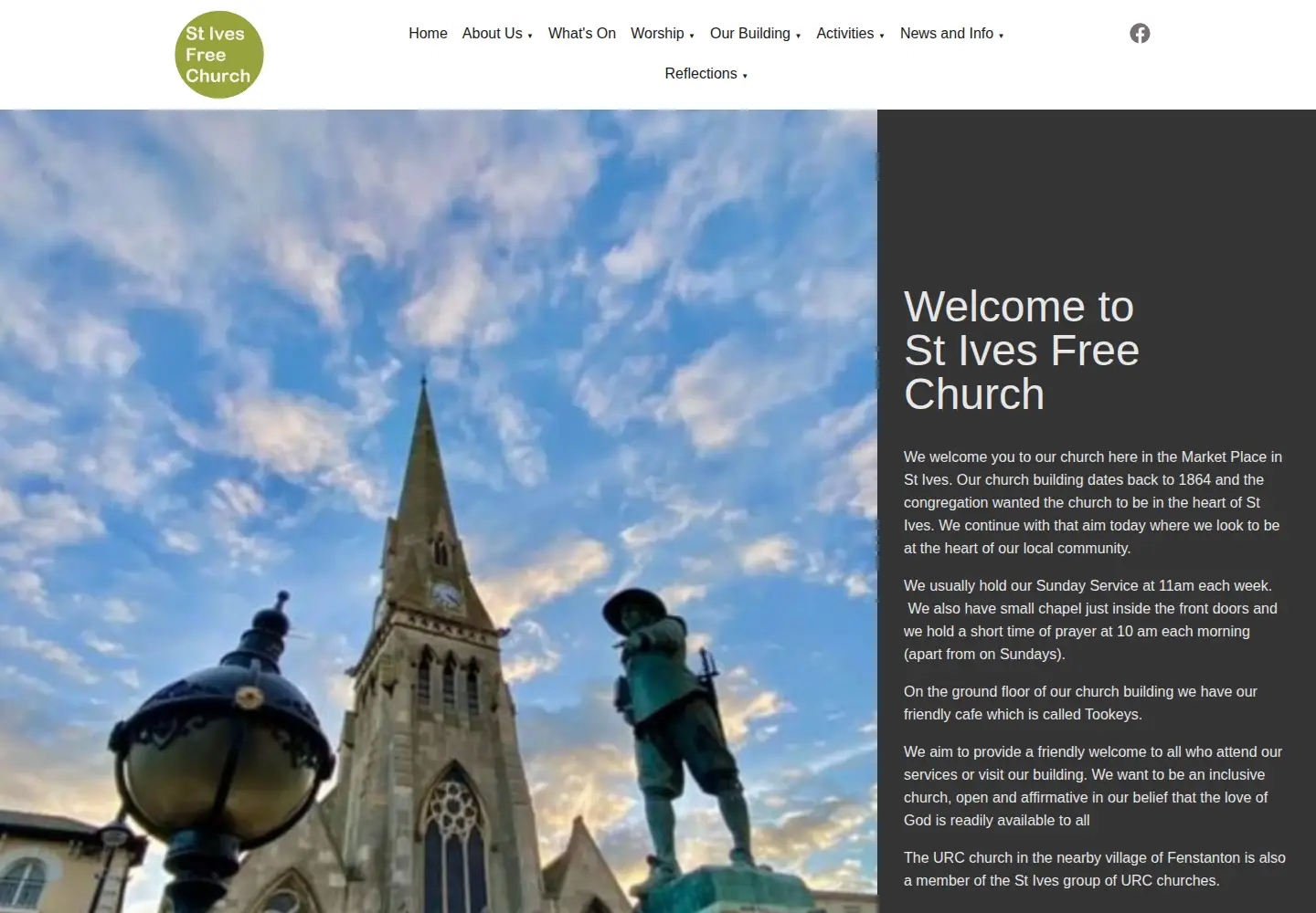 Screenshot of stivesfreechurch.org