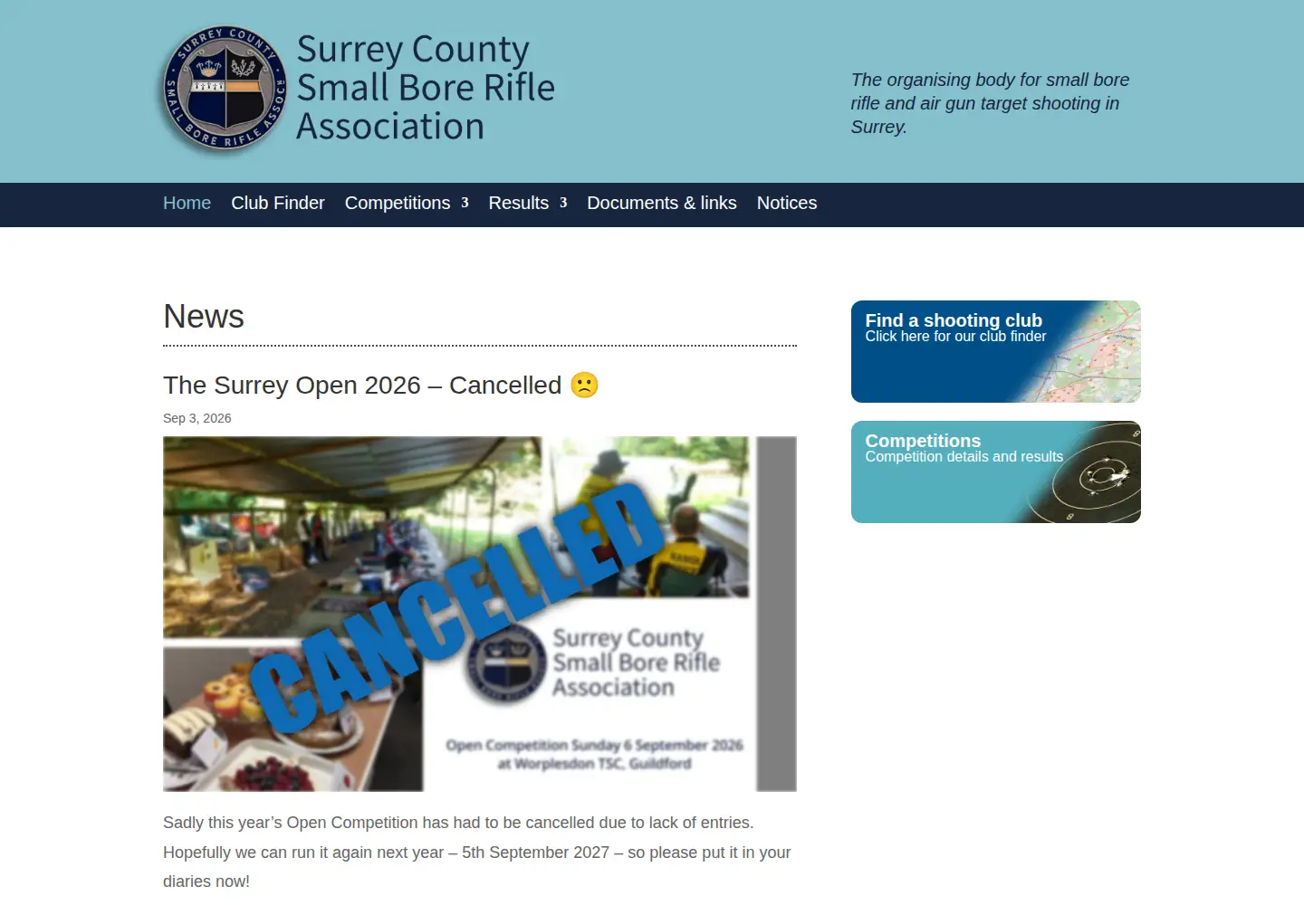 Screenshot of surreysbra.org