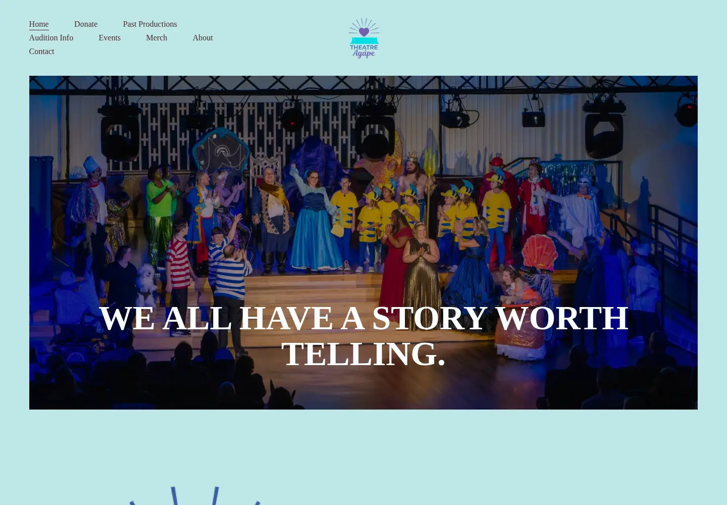 Screenshot of theatreagape.org