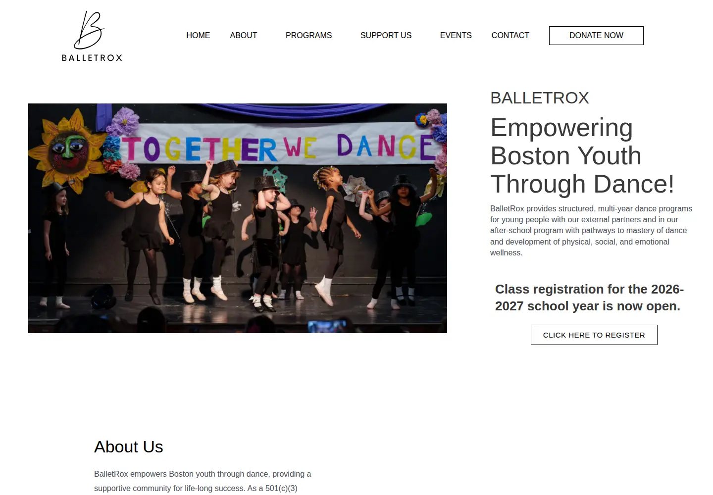 Screenshot of theballetrox.org