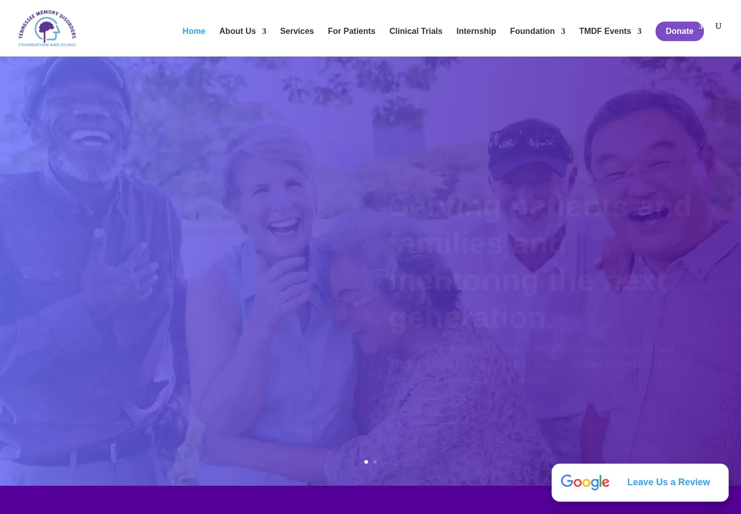 Screenshot of tmdf.org