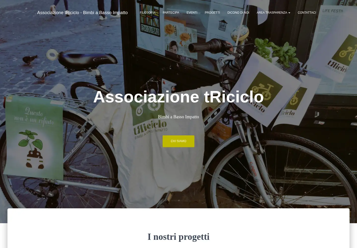 Captured homepage of triciclogenova.org in the current scan