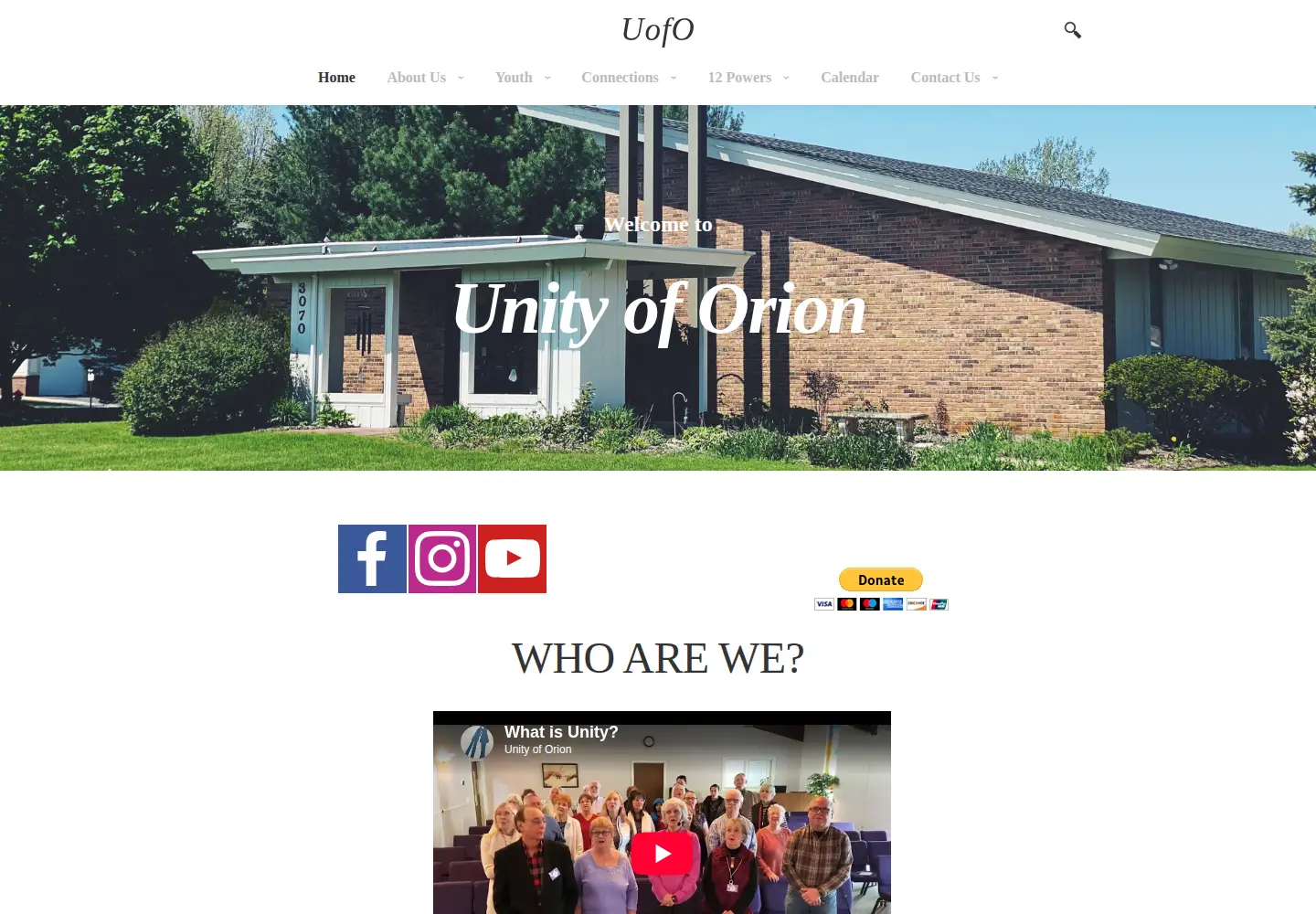 Screenshot of unitylakeorion.org