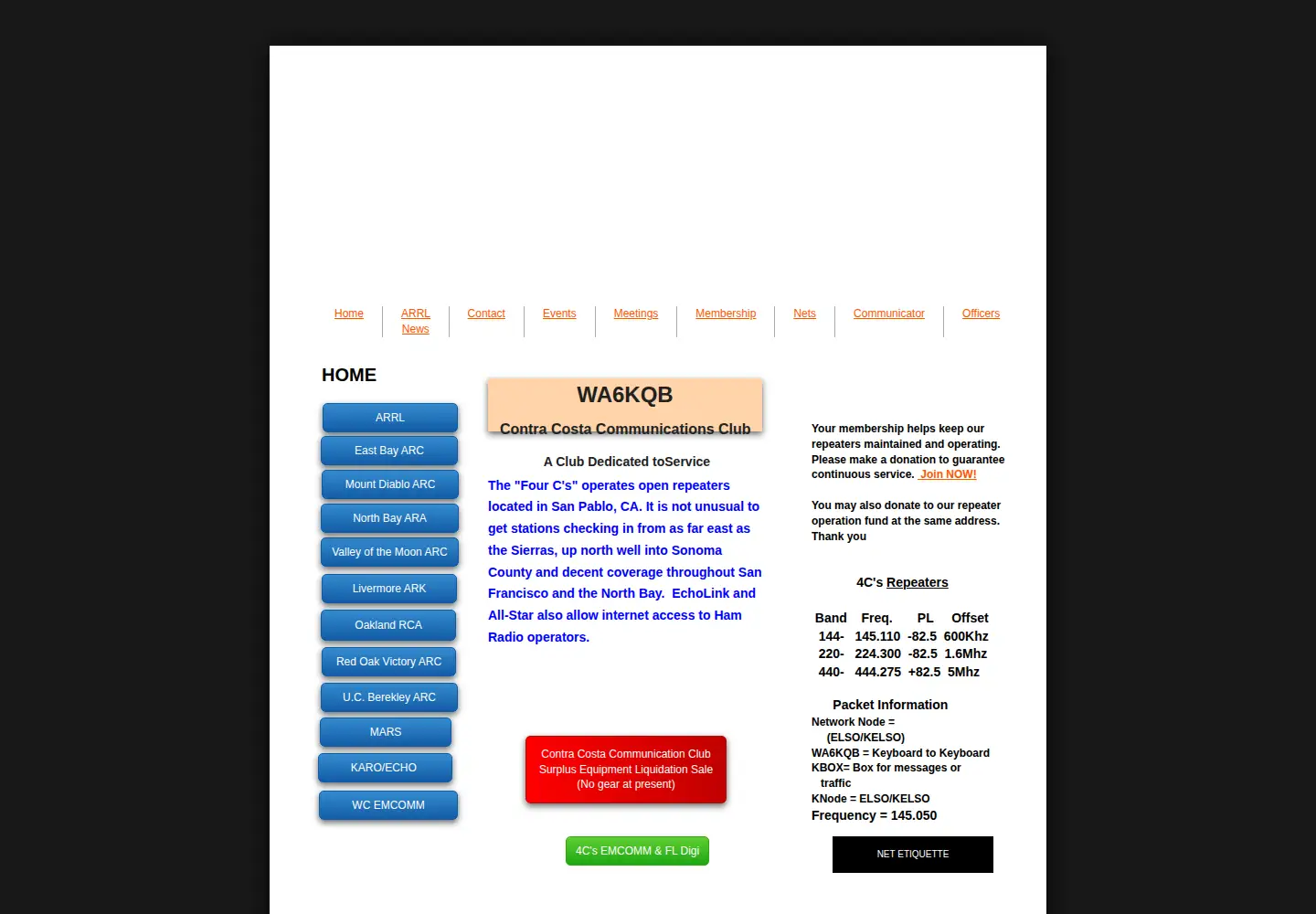 Screenshot of wa6kqb.org