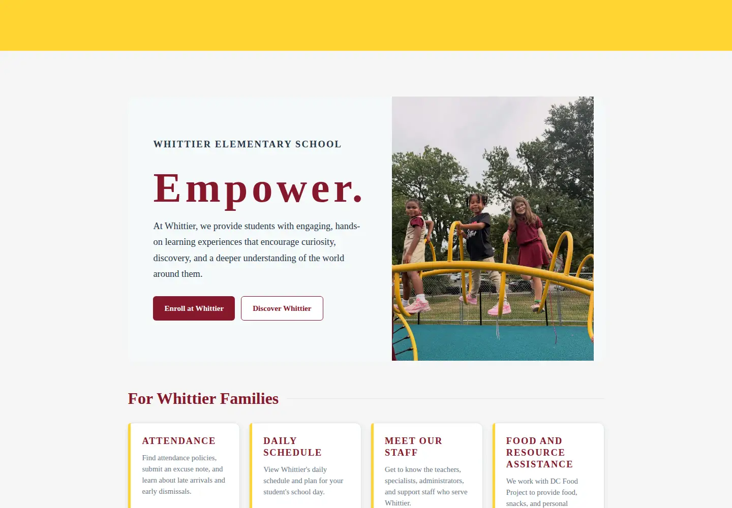 Screenshot of whittierdc.org