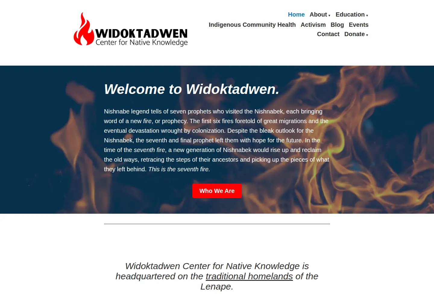 Captured homepage of widoktadwen.org in the current scan
