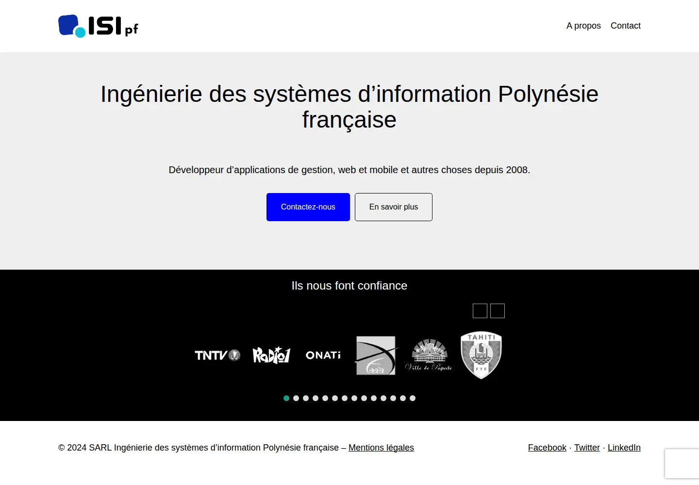 Screenshot of isi.pf