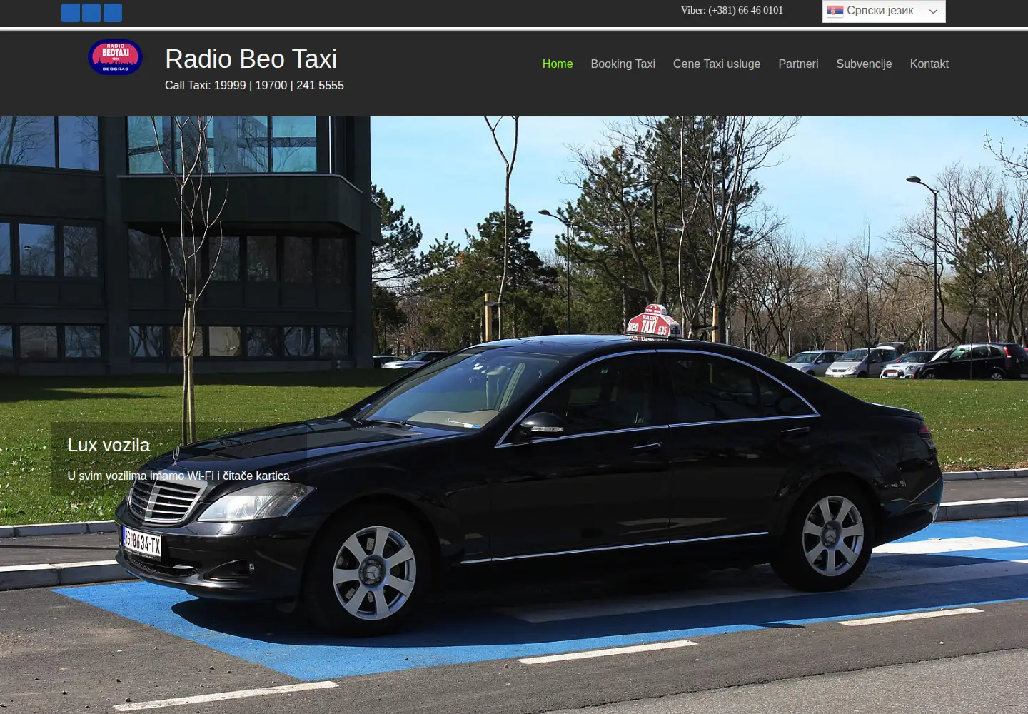 Captured homepage of radiobeotaxi.co.rs in the current scan