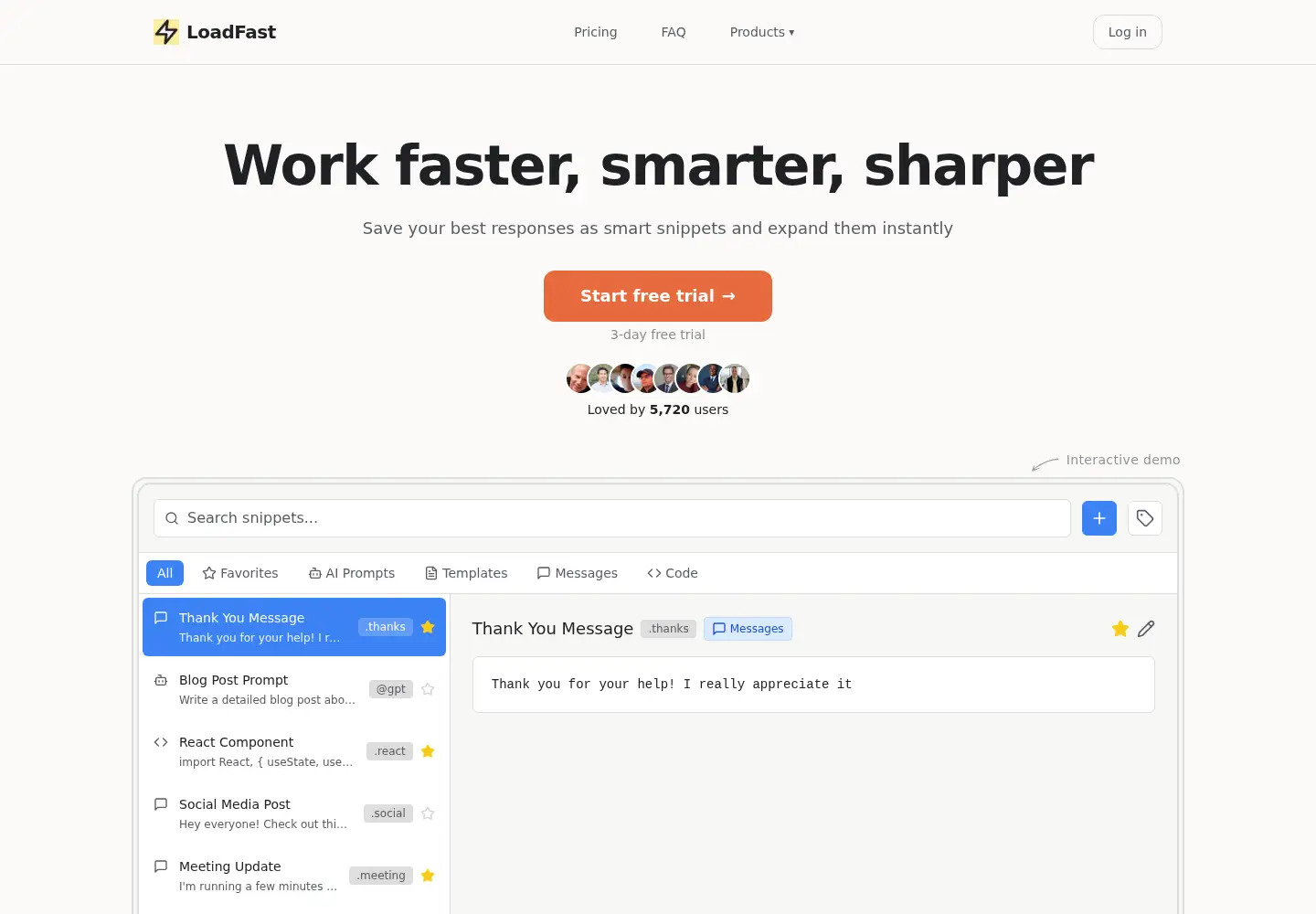 Screenshot of loadfast.store