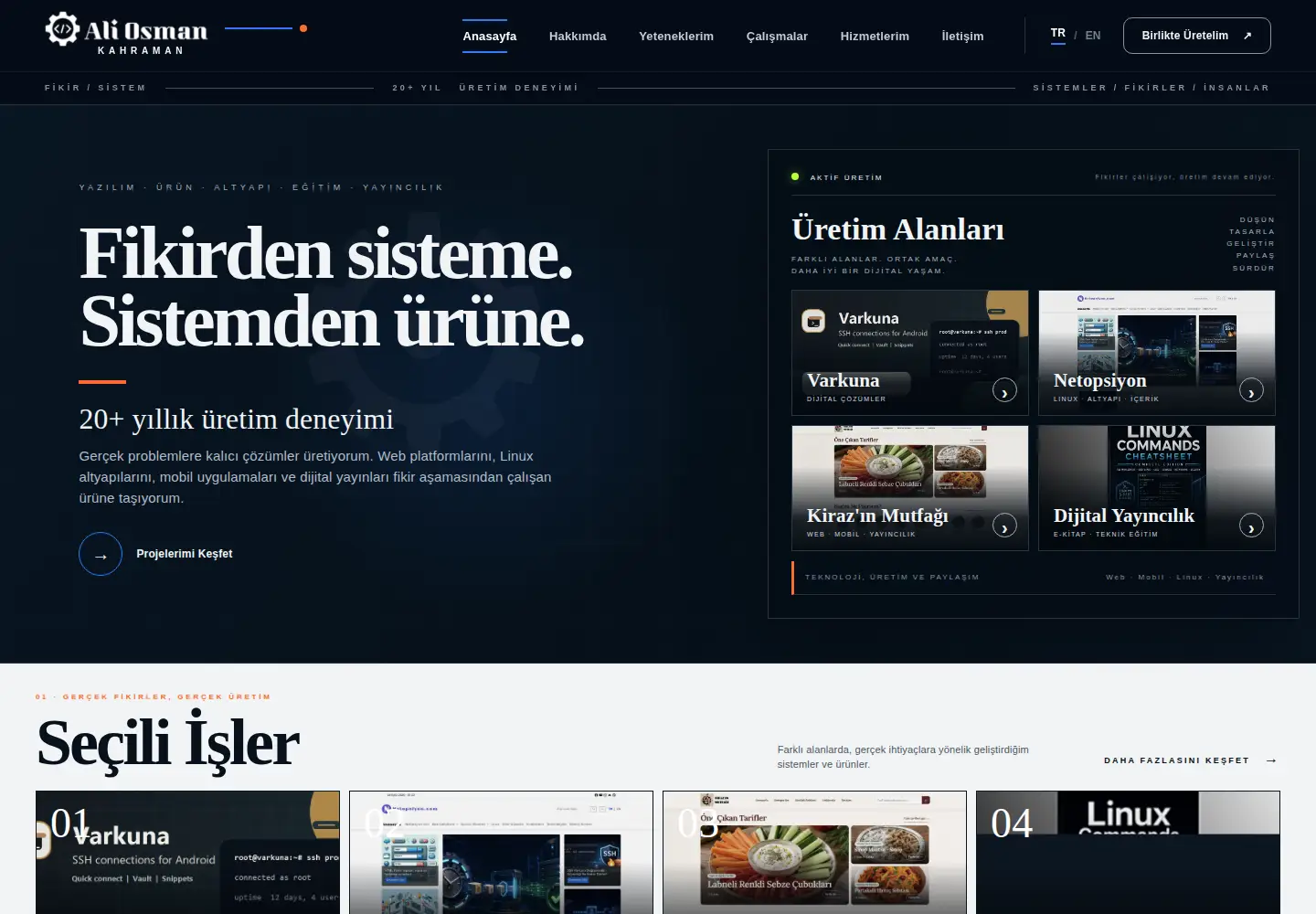 Screenshot of aliosman.com.tr
