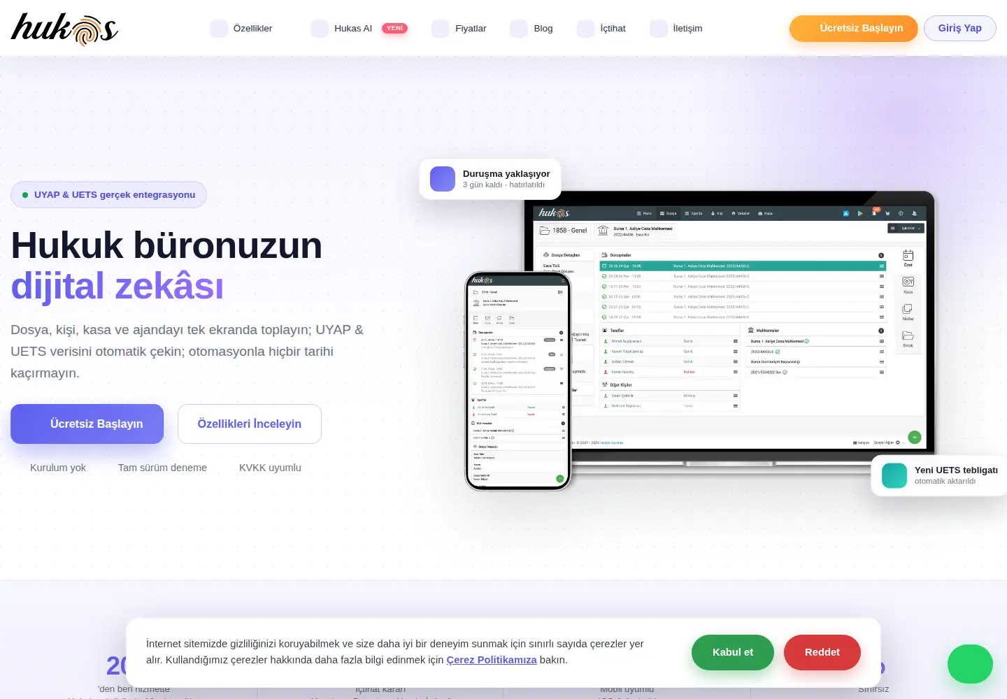 Screenshot of hukas.com.tr