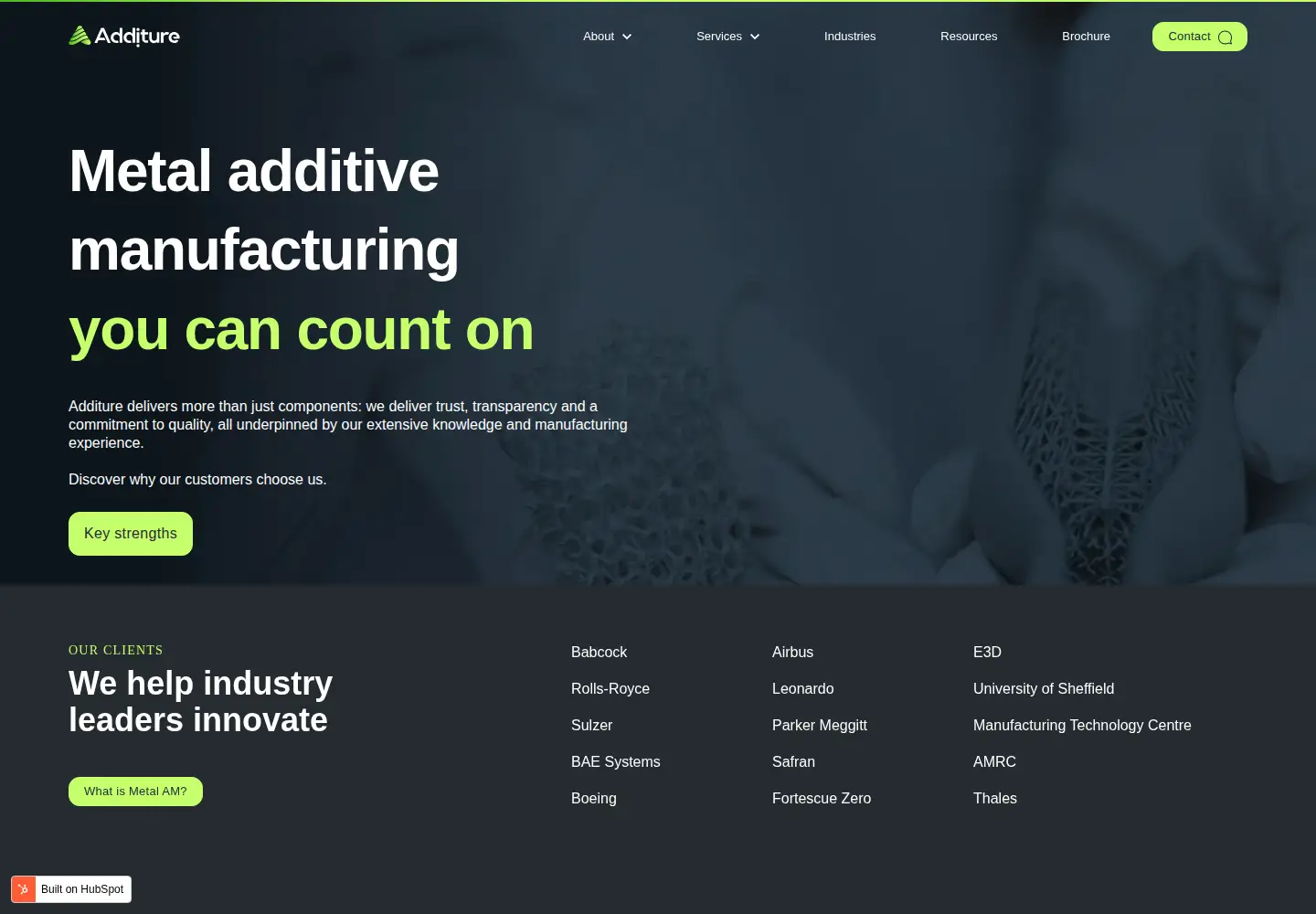 Screenshot of additure.co.uk