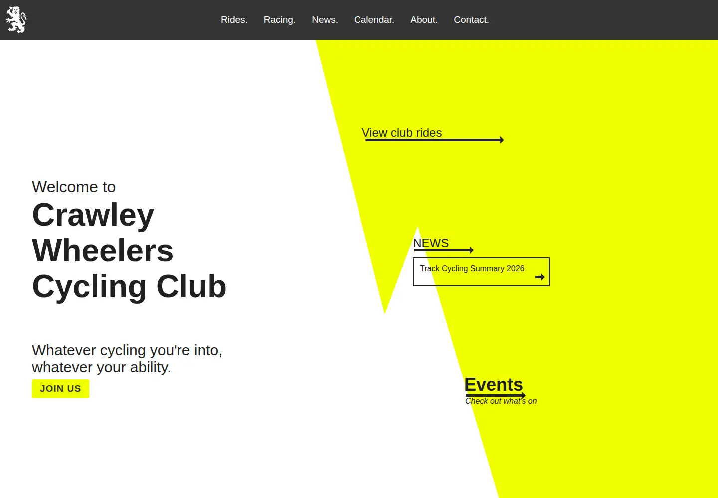 Screenshot of crawleywheelers.co.uk
