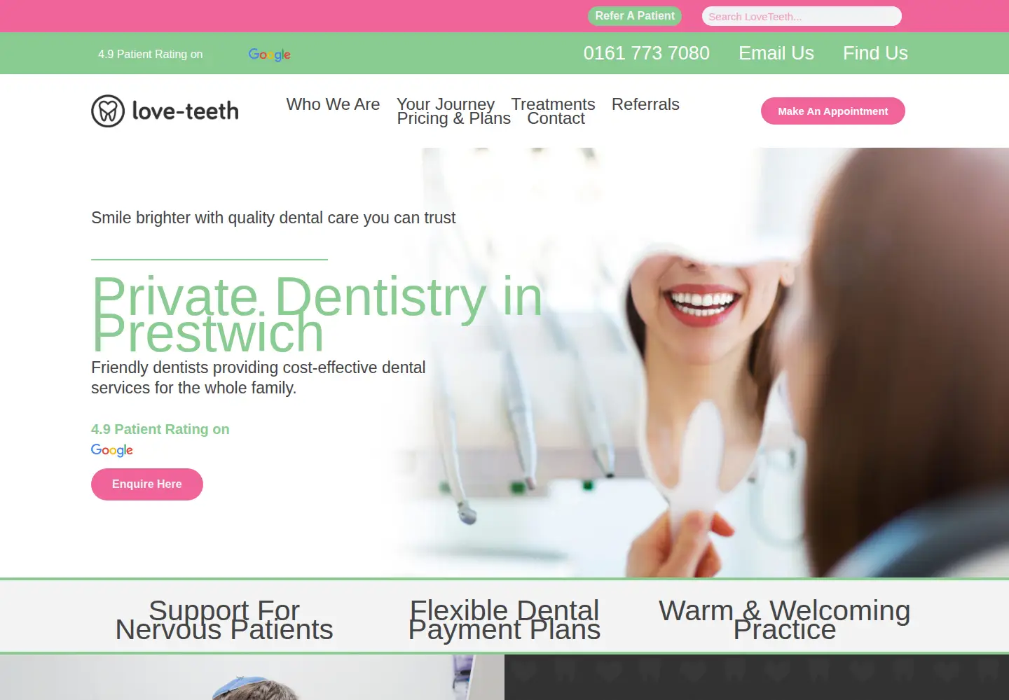 Captured homepage of loveteethdp.co.uk in the current scan