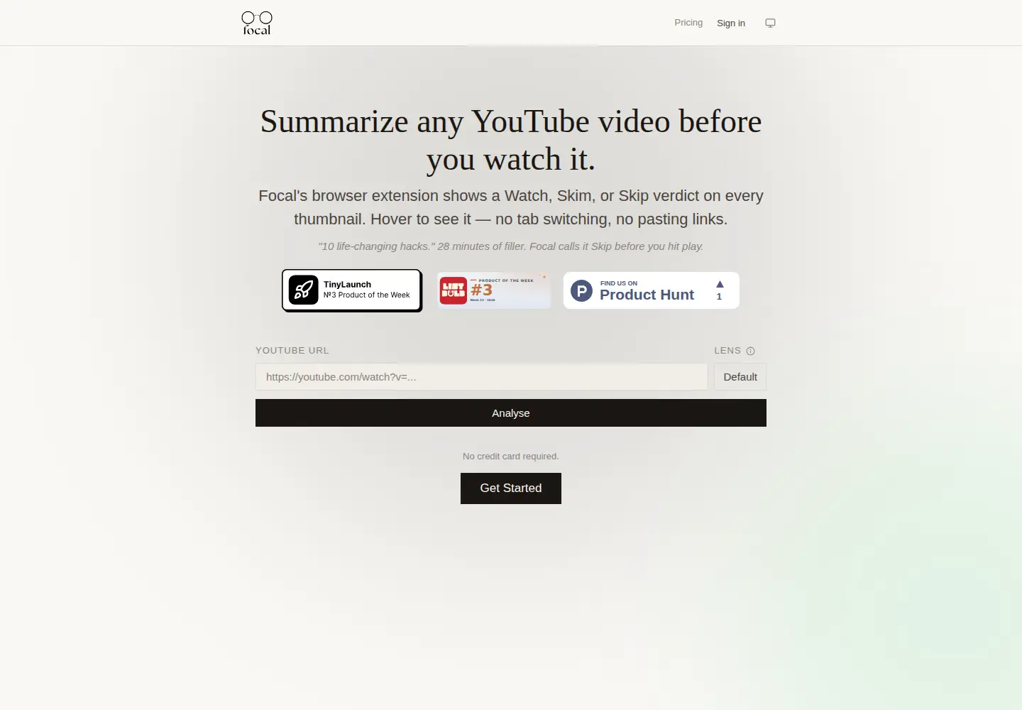 Captured homepage of usefocal.xyz in the current scan