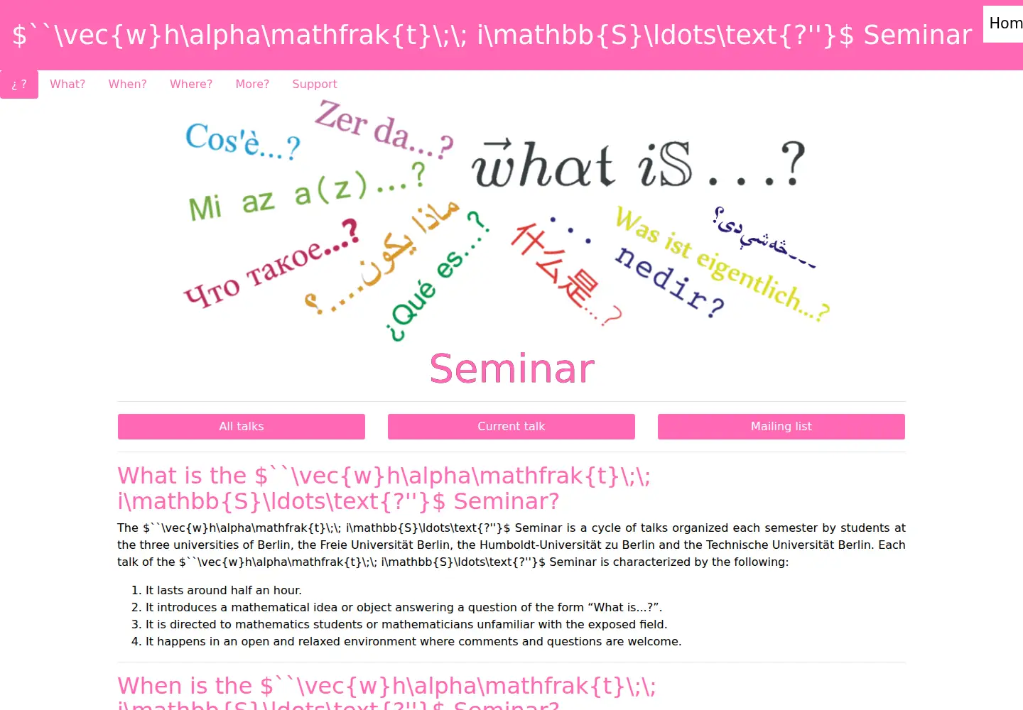 Screenshot of whatisseminar.xyz