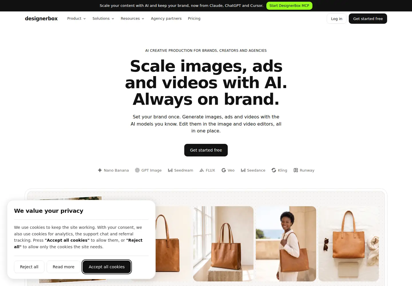Captured homepage of designerbox.ai in the current scan