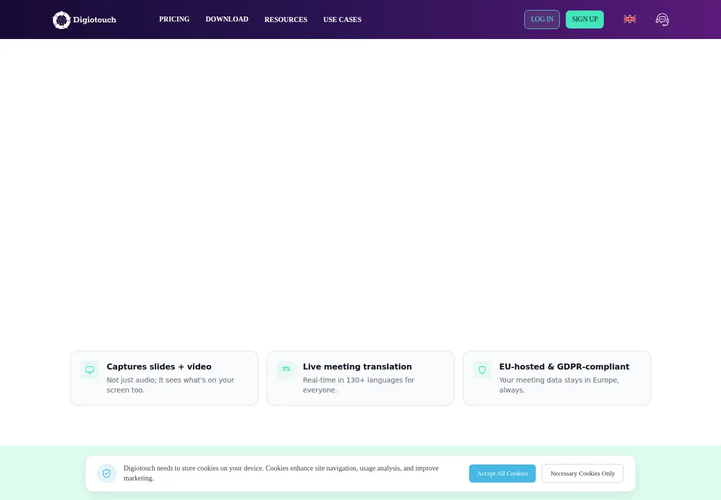 Screenshot of digiotouch.ai