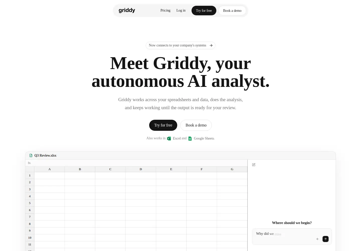 Screenshot of getgriddy.ai