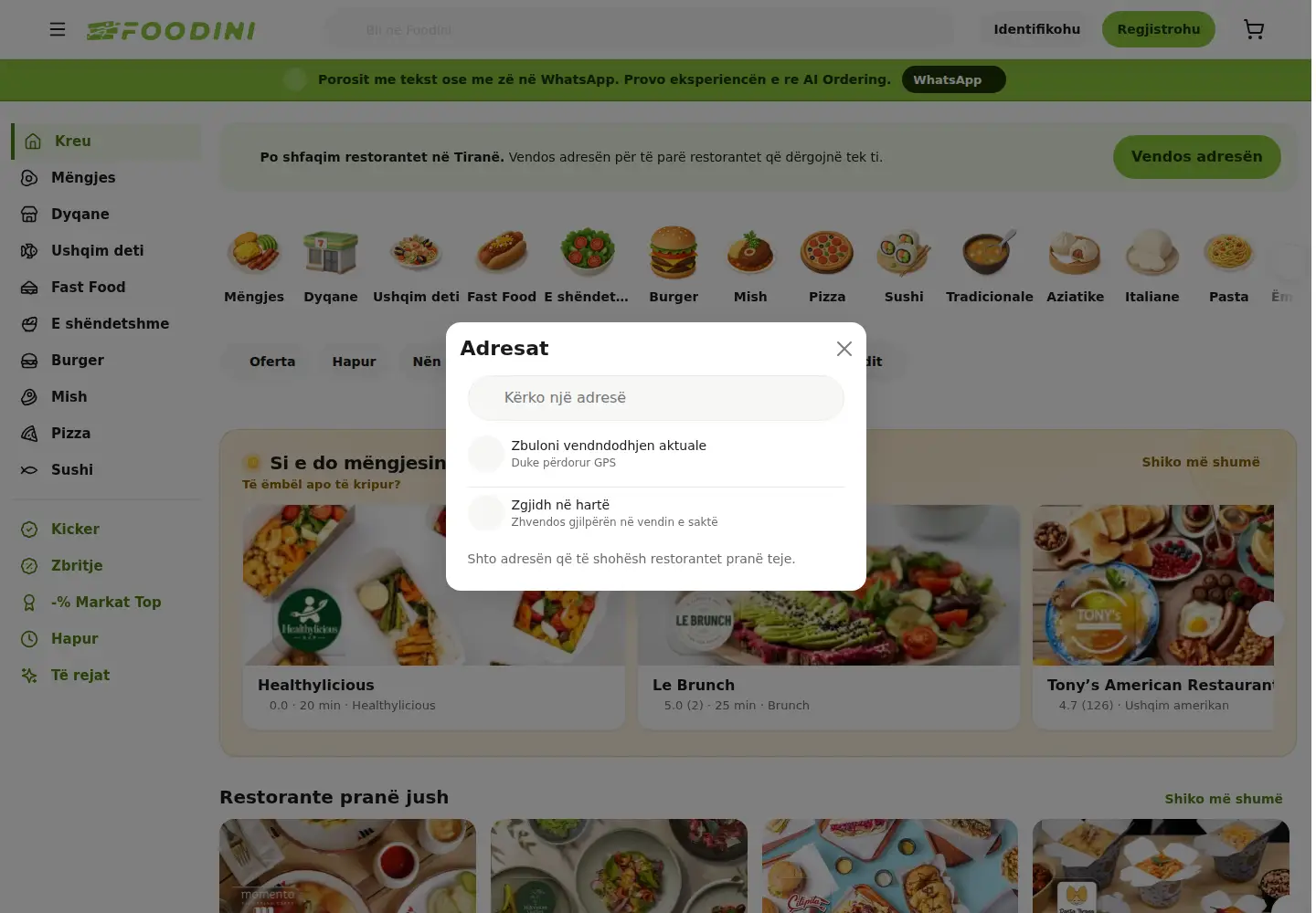 Screenshot of foodini.al