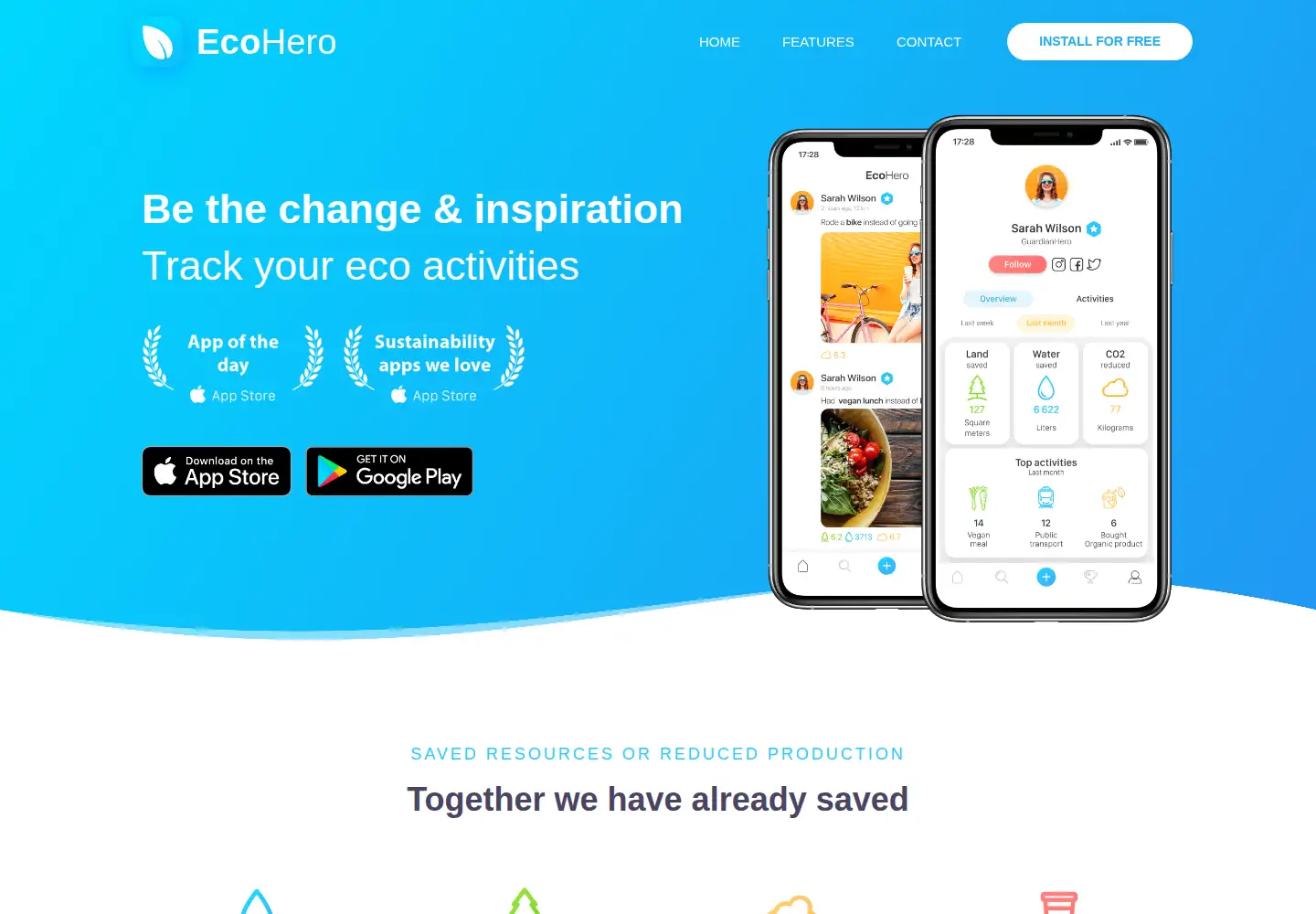 Screenshot of ecohero.app