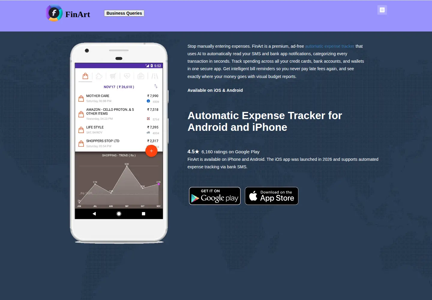 Screenshot of finart.app
