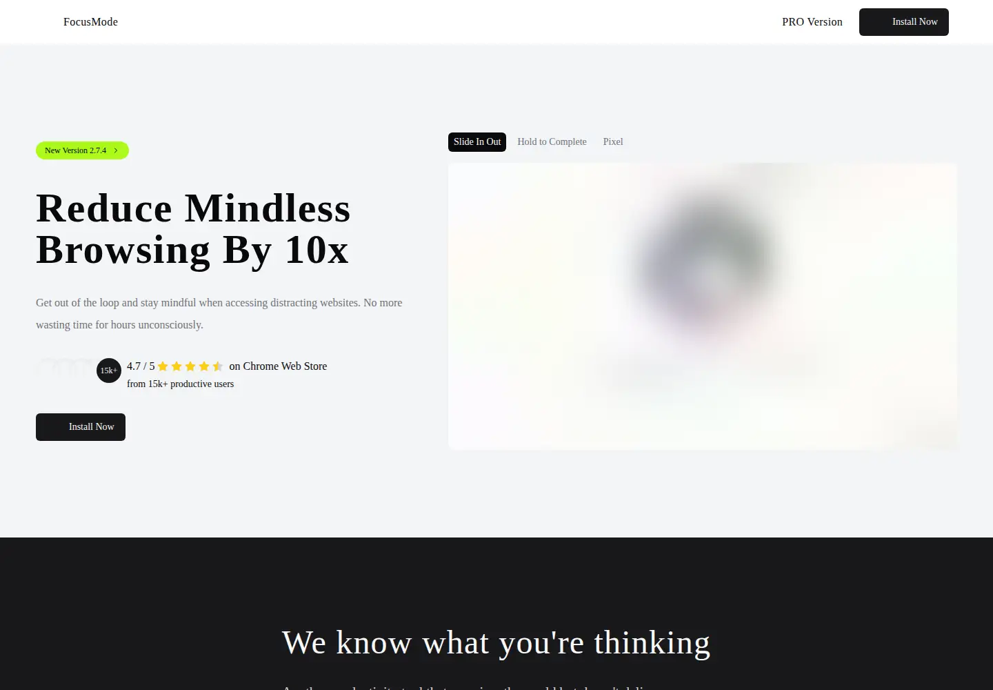Screenshot of focusmode.app