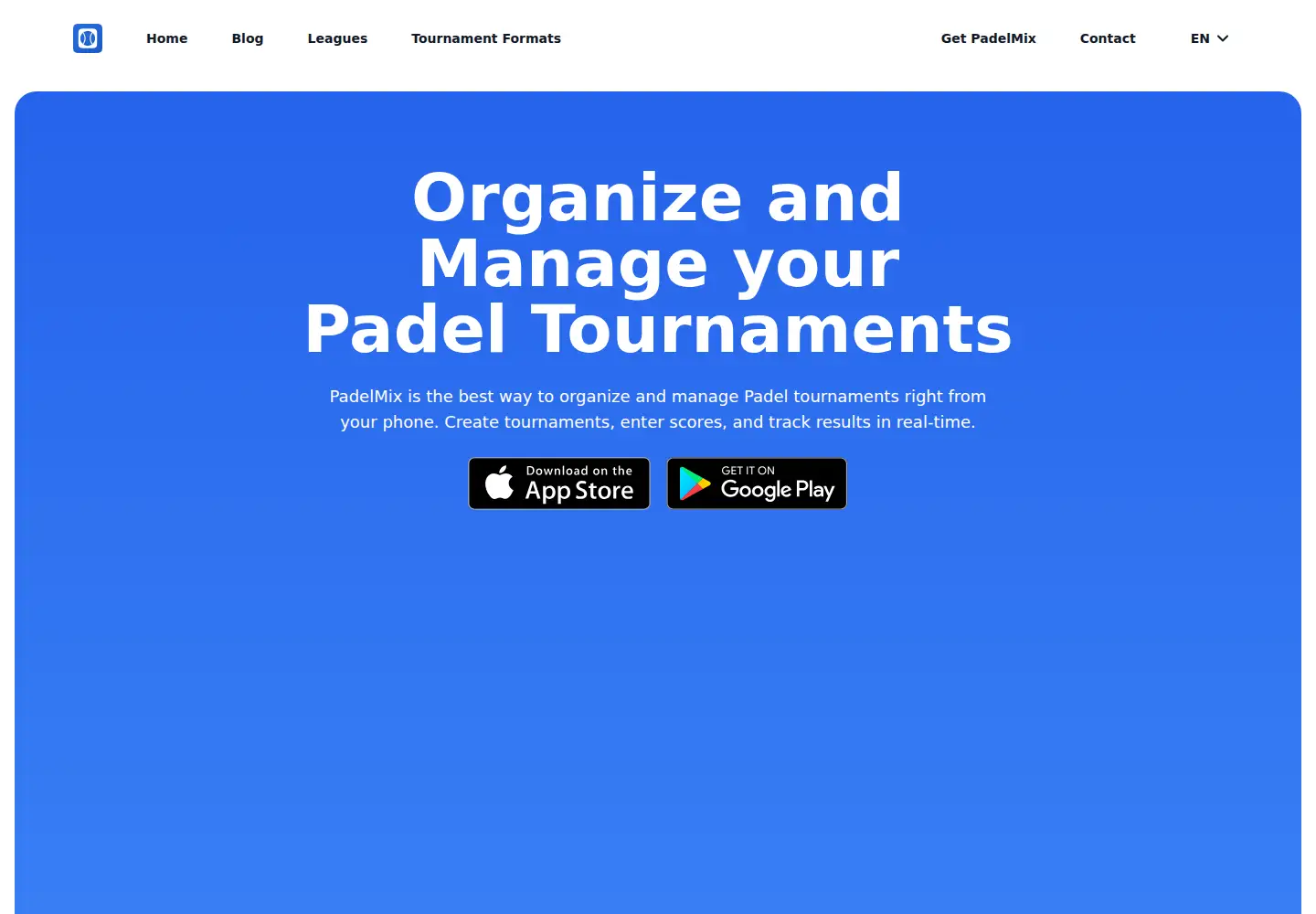 Screenshot of padelmix.app