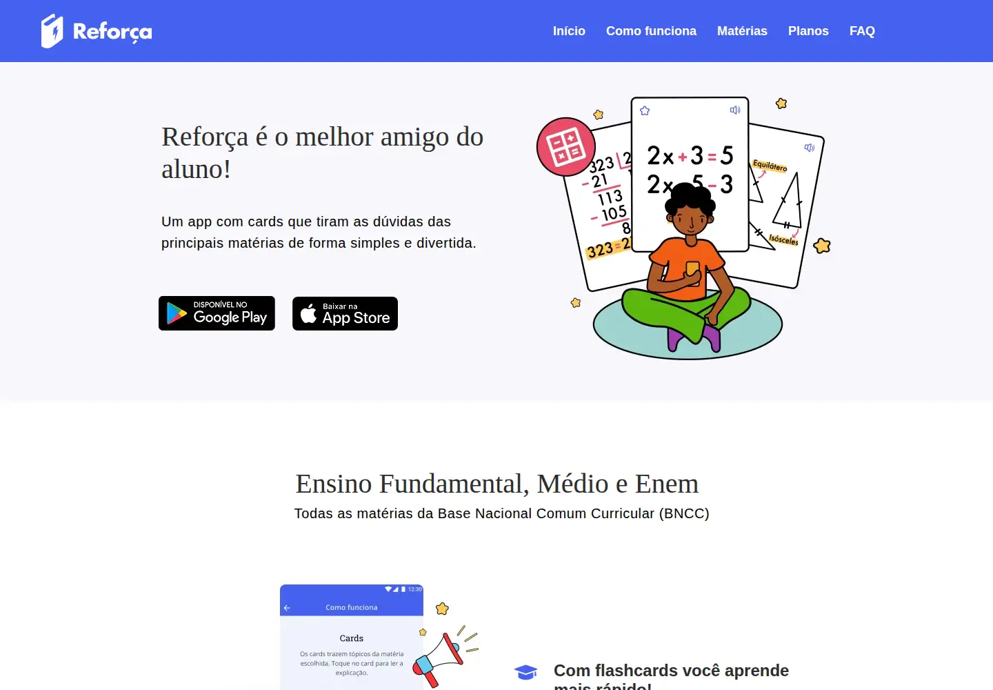 Captured homepage of reforca.app in the current scan