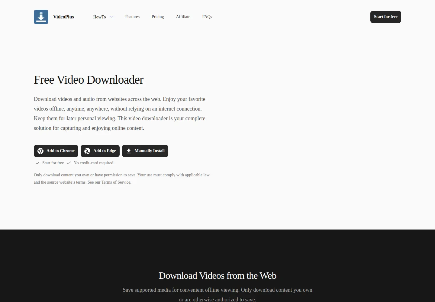 Screenshot of videoplus.app