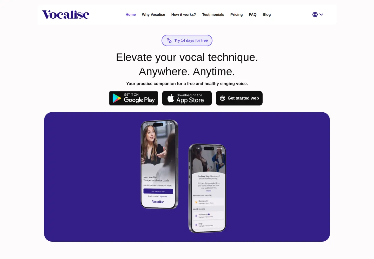 Screenshot of vocalise.app