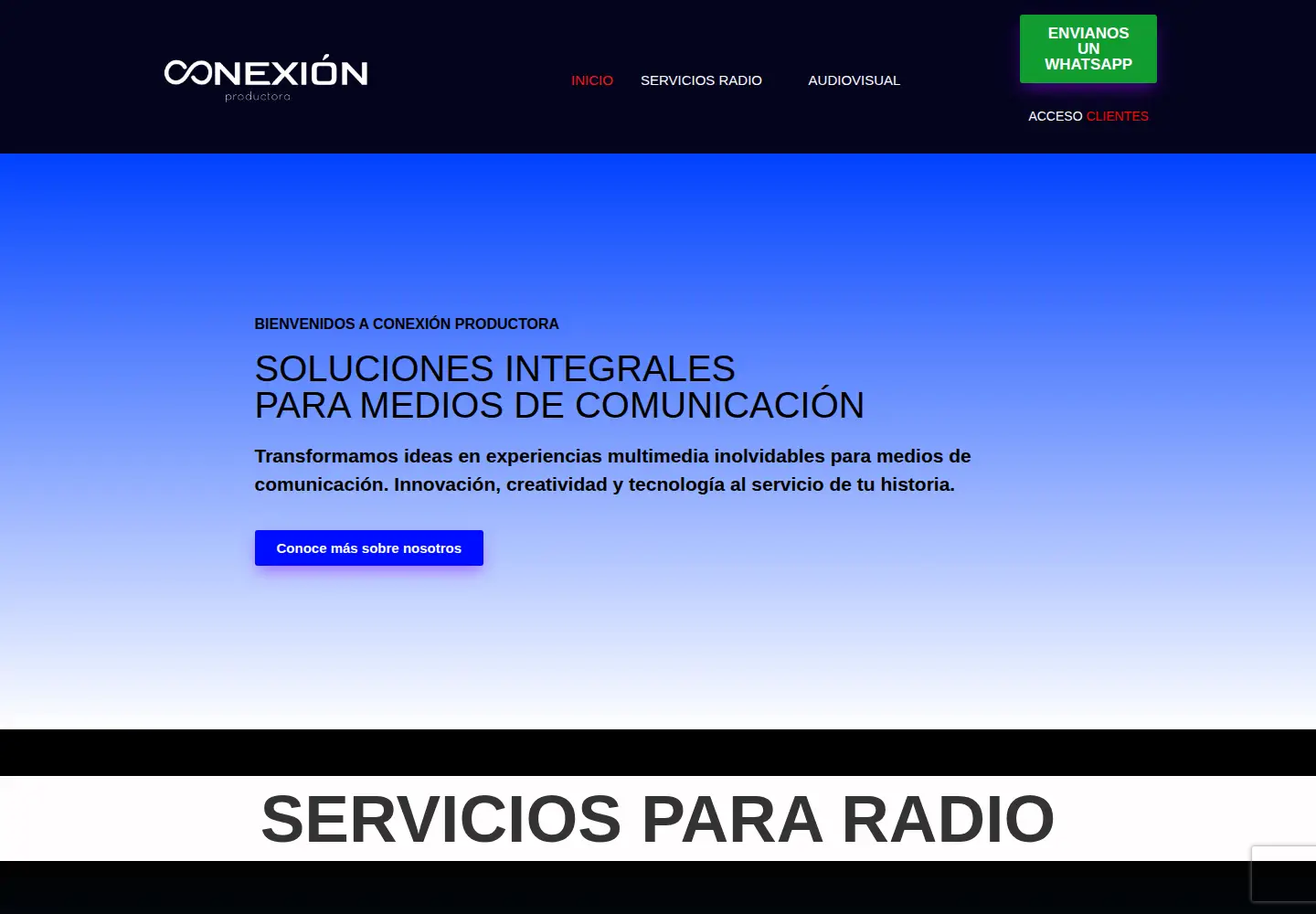 Screenshot of conexionproductora.com.ar