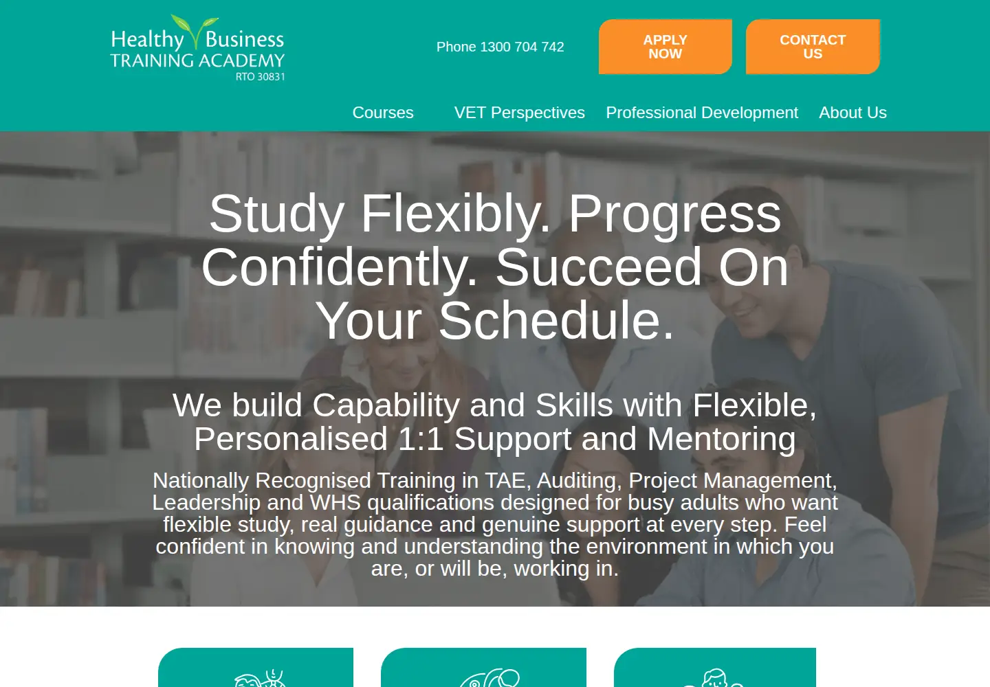 Captured homepage of hbta.edu.au in the current scan