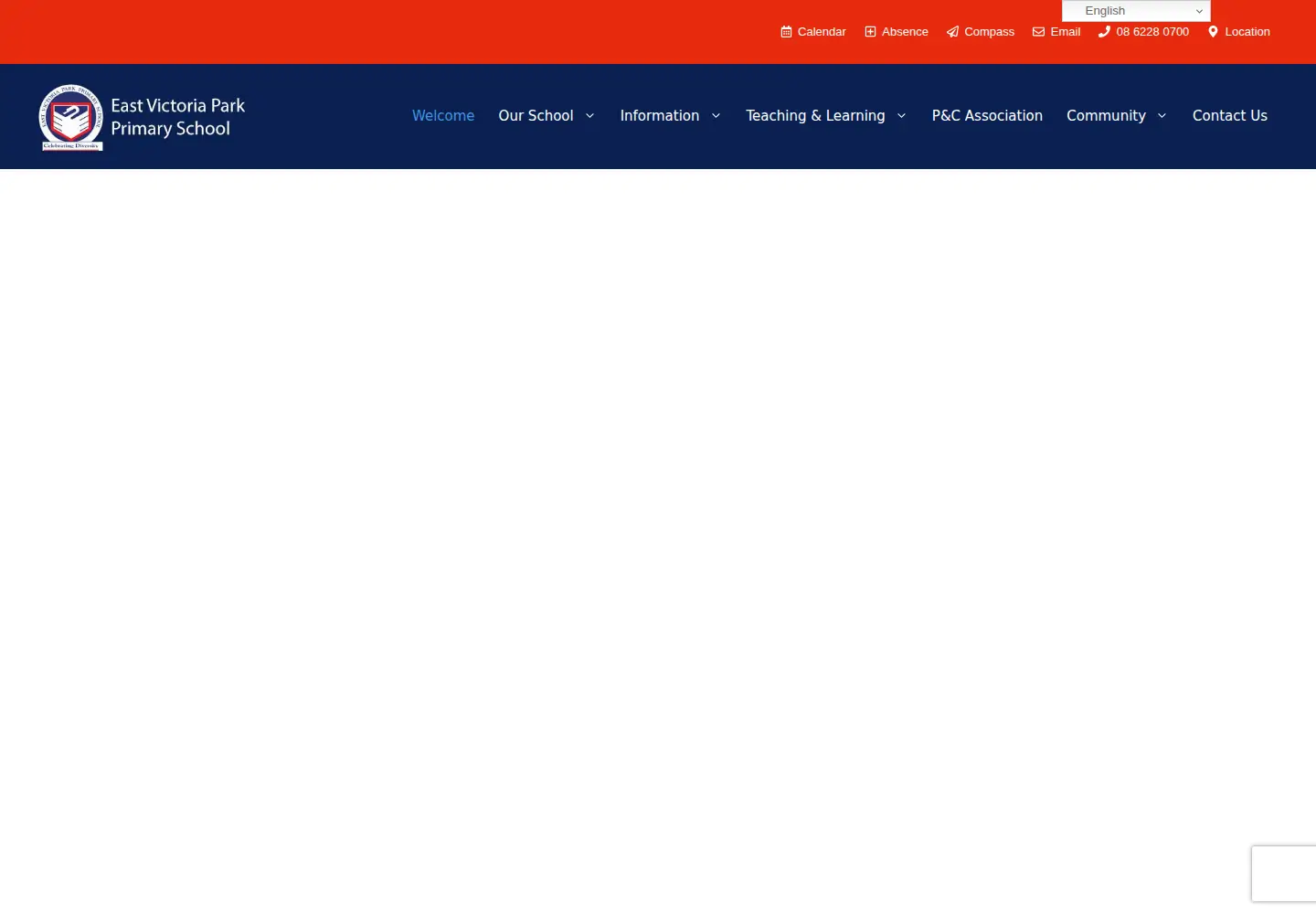 Screenshot of eastvictoriaparkps.wa.edu.au