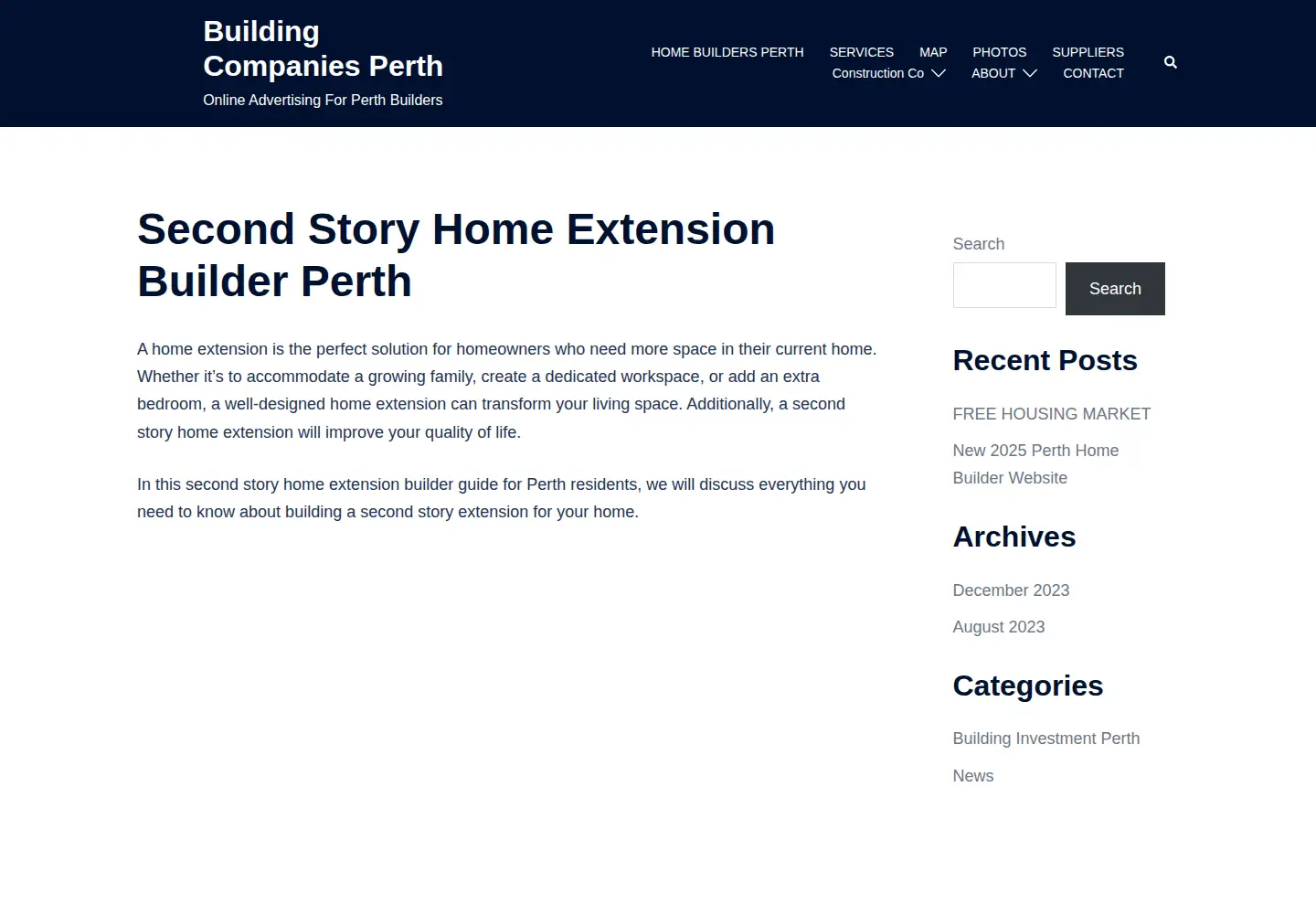 Captured homepage of newhomebuilderperth.au in the current scan