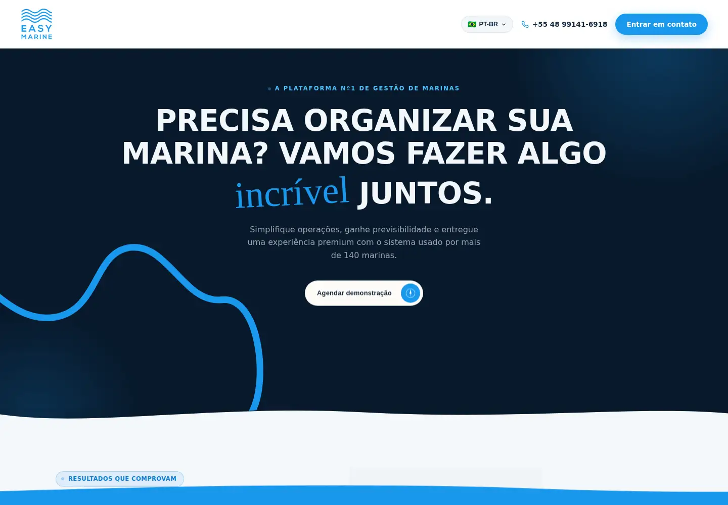 Captured homepage of easymarine.com.br in the current scan