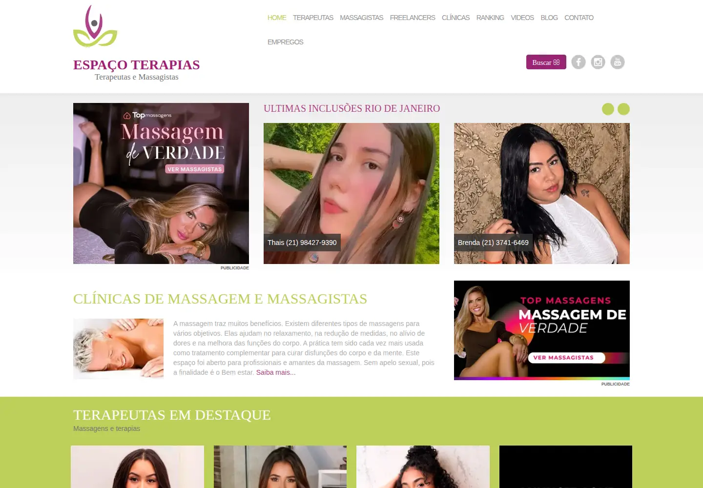 Screenshot of espacoterapias.com.br