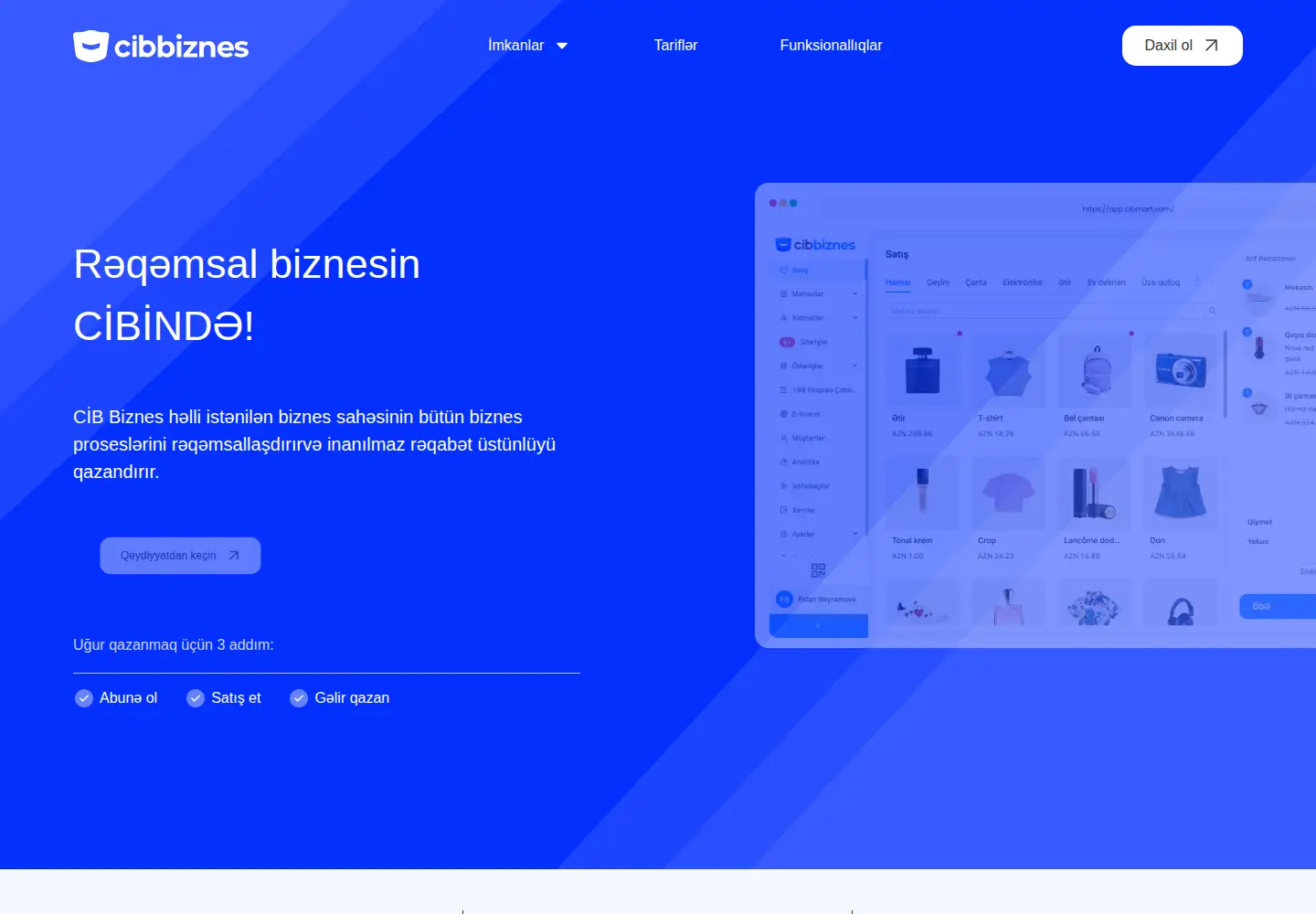 Screenshot of cib.business