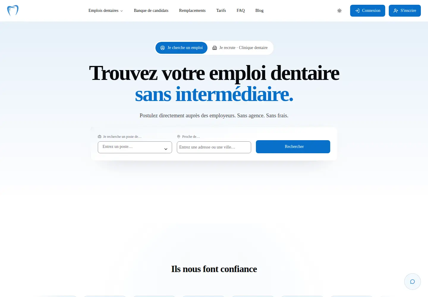 Captured homepage of carrieredentaire.ca in the current scan