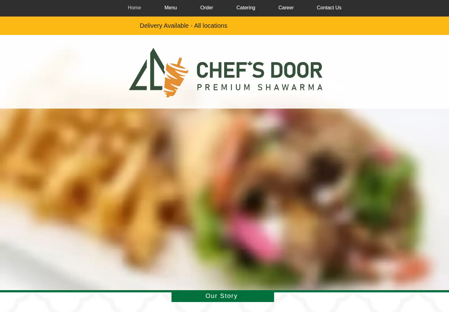 Captured homepage of chefsdoor.ca in the current scan