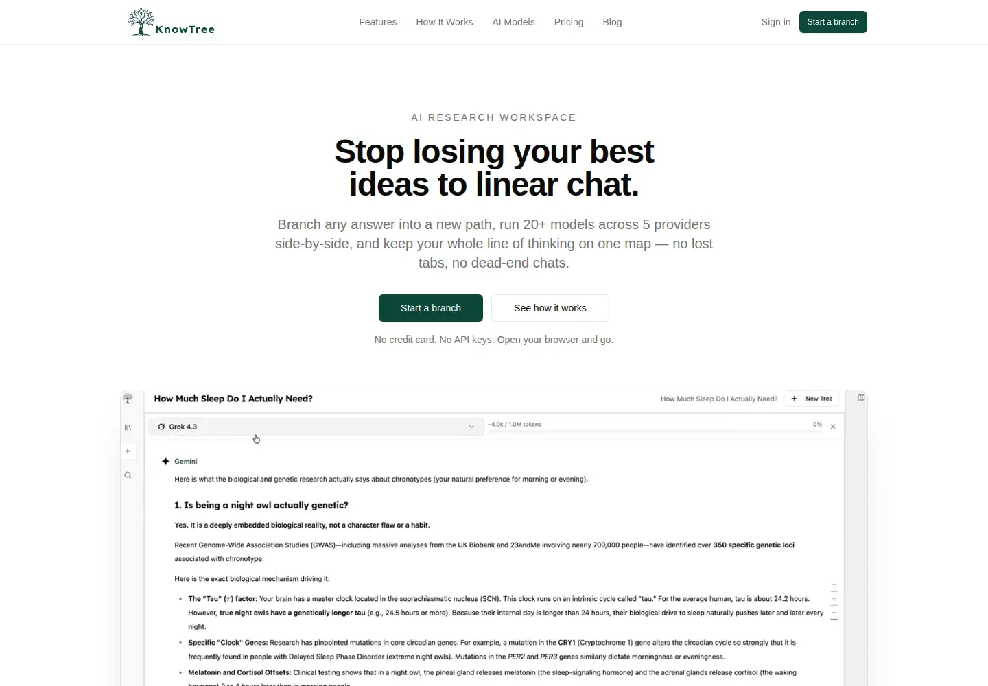 Captured homepage of knowtree.chat in the current scan
