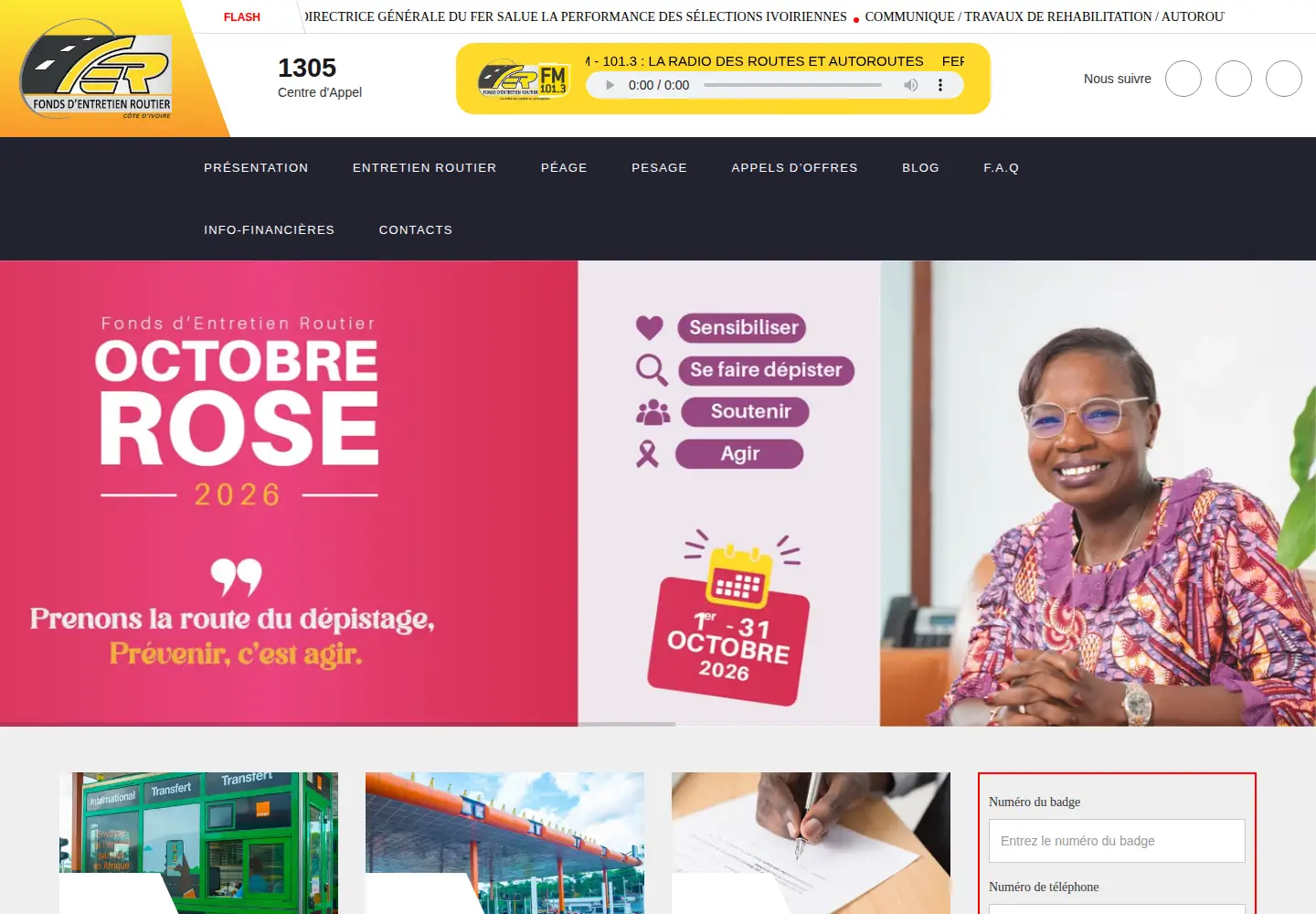 Screenshot of fer.ci