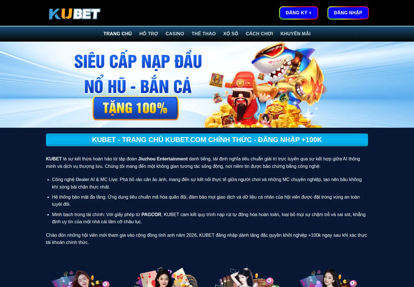 Captured homepage of kubet88.clothing in the current scan