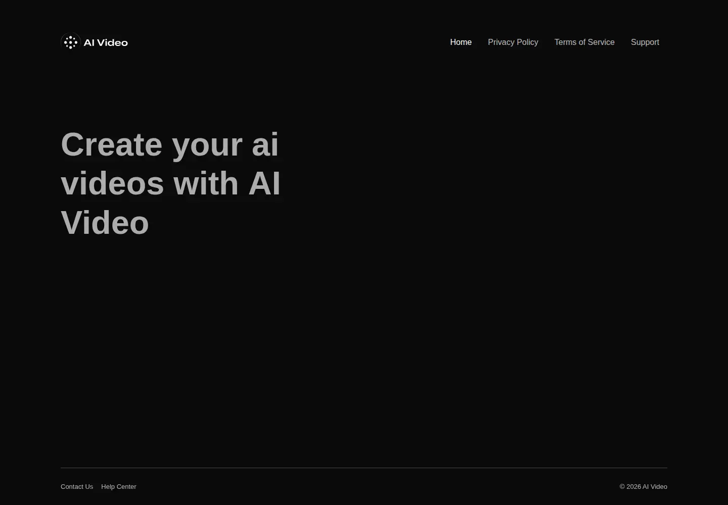 Captured homepage of aivideoart.co in the current scan