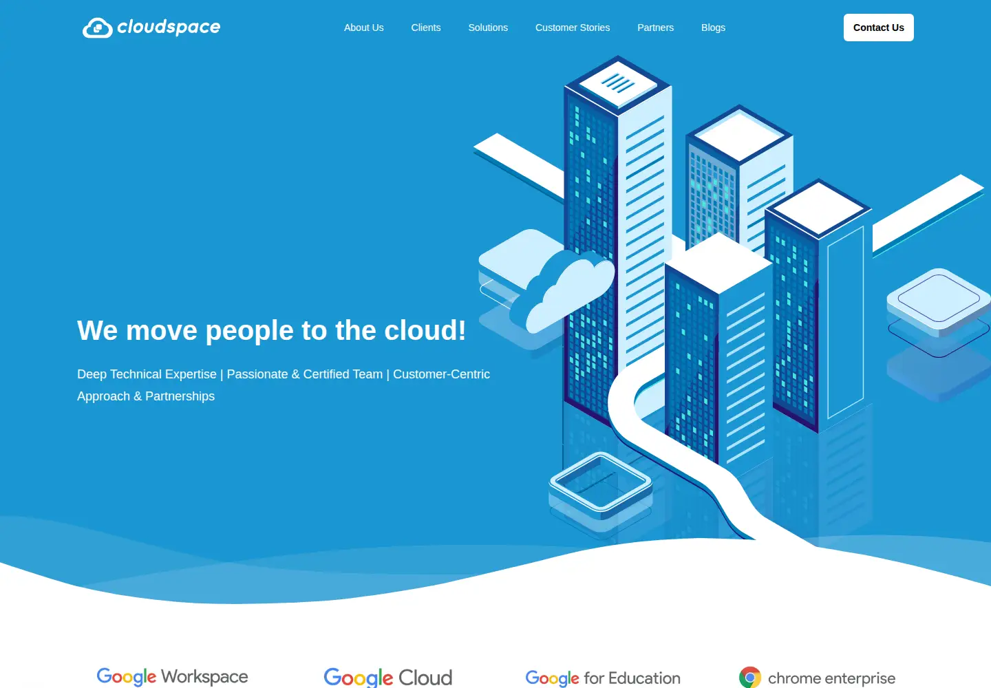 Captured homepage of cloud-space.co in the current scan