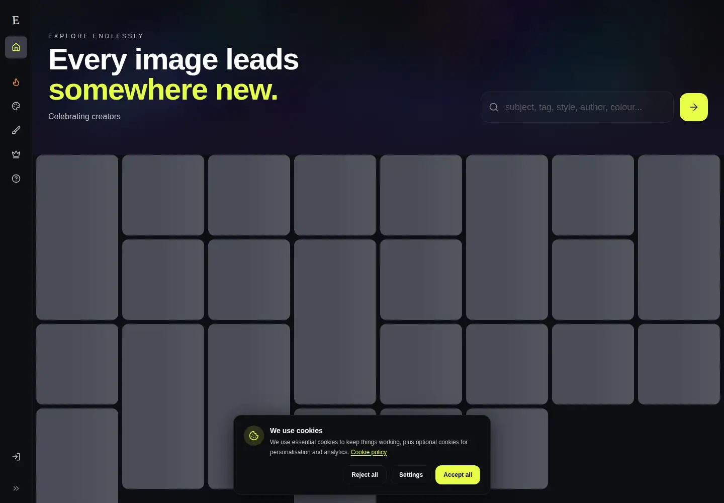 Screenshot of endlss.co