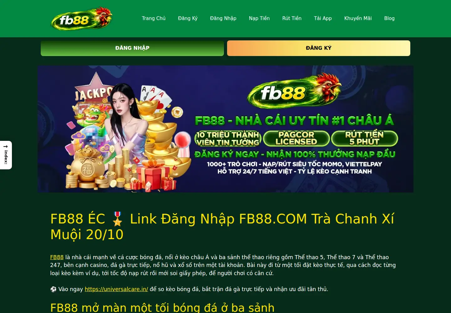 Screenshot of fb88link.co