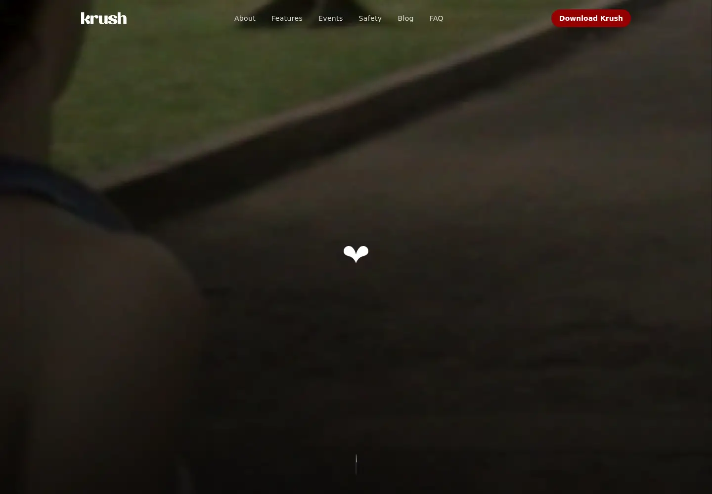 Captured homepage of krushdating.co in the current scan
