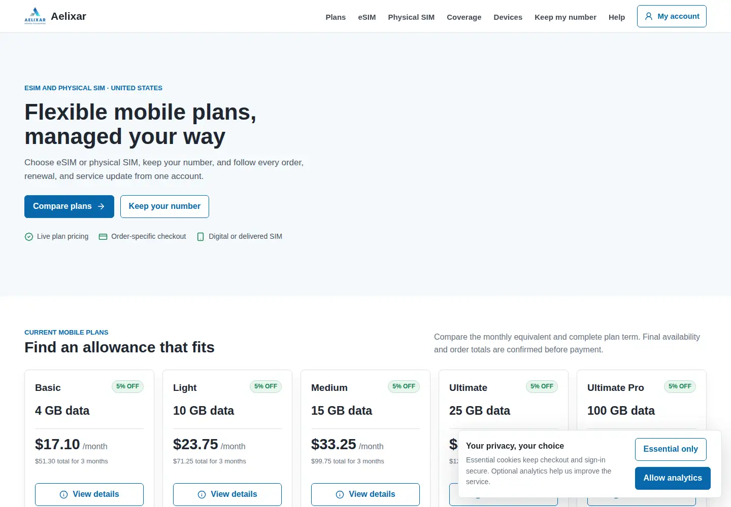 Screenshot of aelixar.com