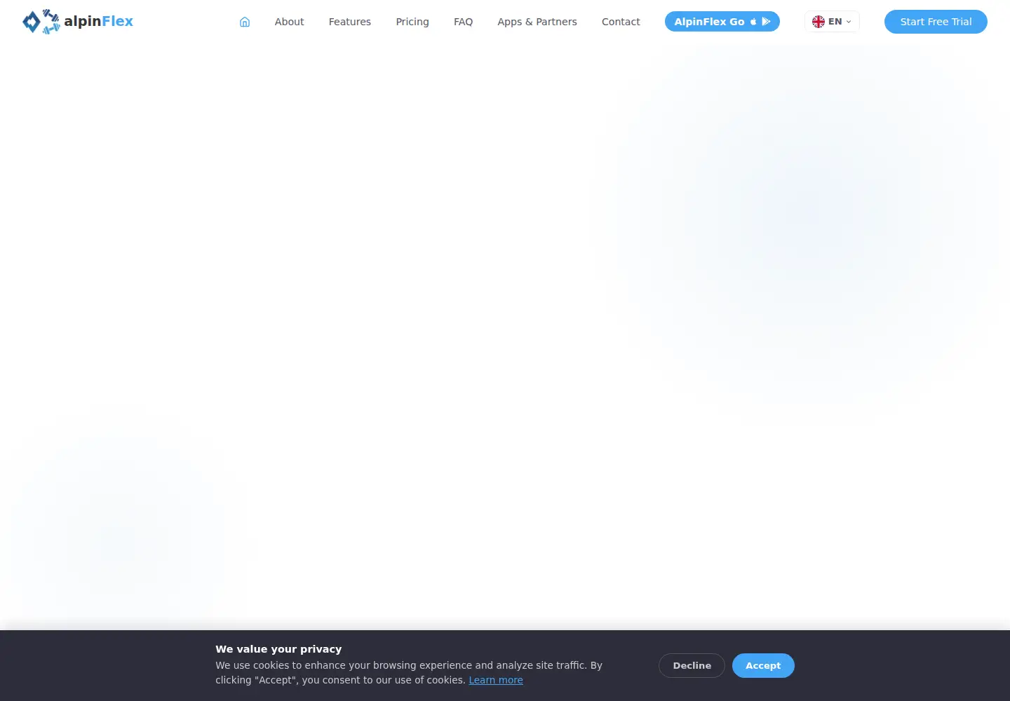 Screenshot of alpinflex.com